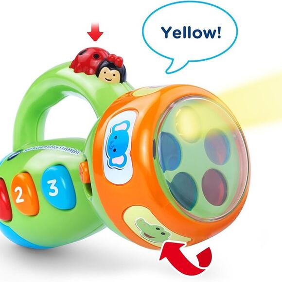 VTech Spin and Learn Color Flashlight, Lime Green - Picture 3 of 6